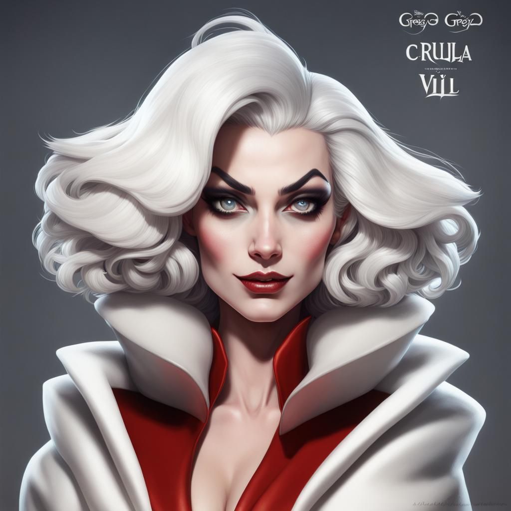 Intricate Portrait of Cruella de Vil in Unreal Engine