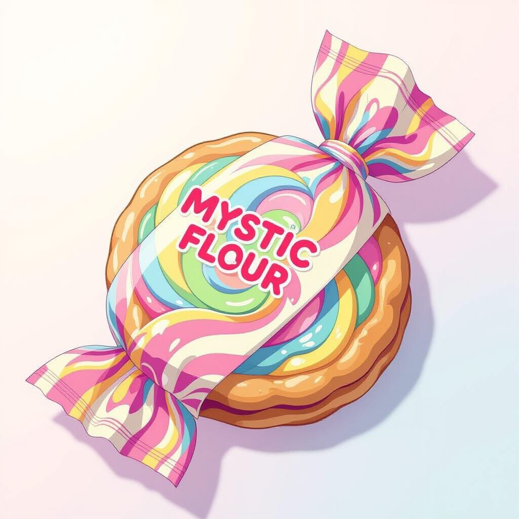 Vibrant Mystic Flour Cookie in Anime Style