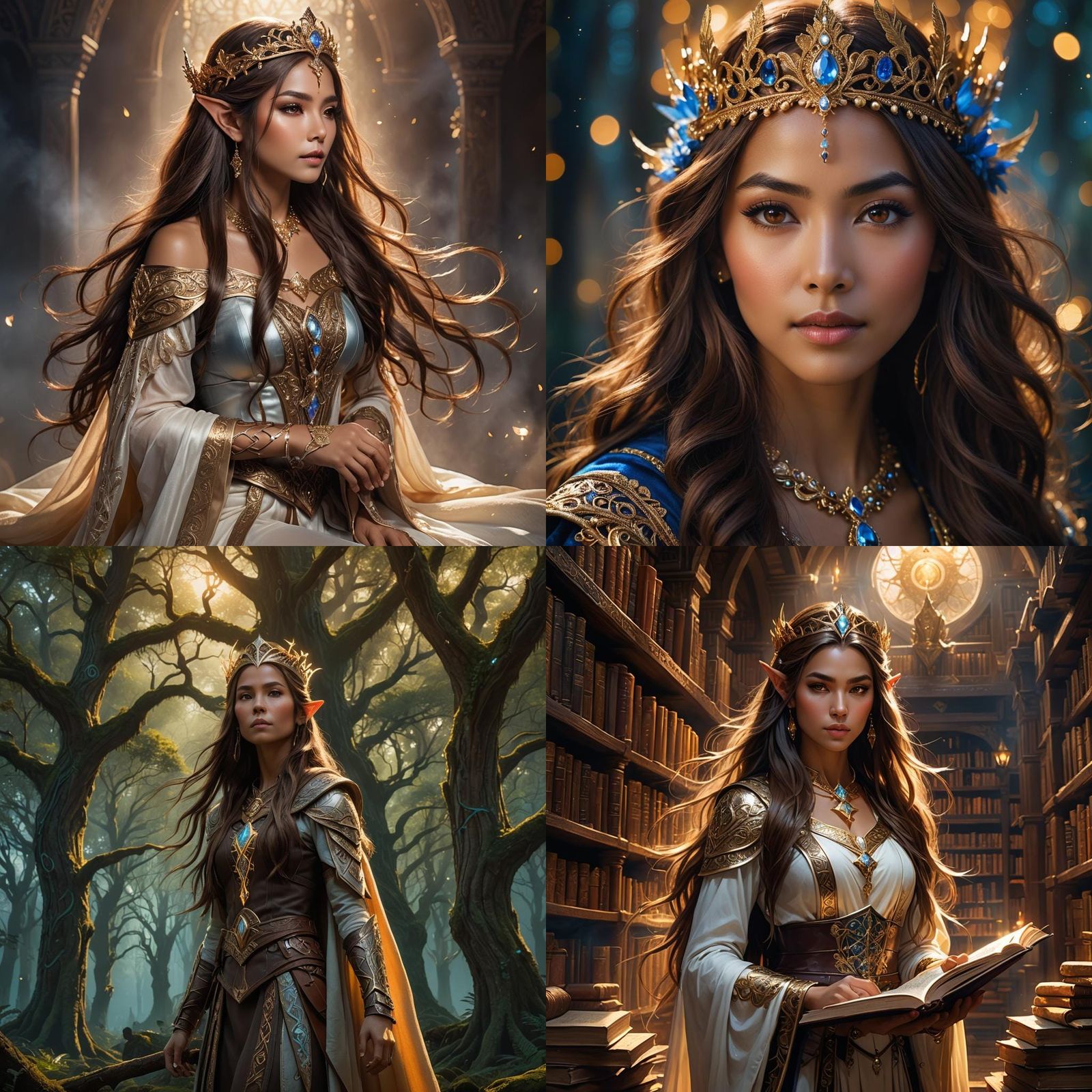 Filipina High Elf Sorceress Fantasy Concept Art