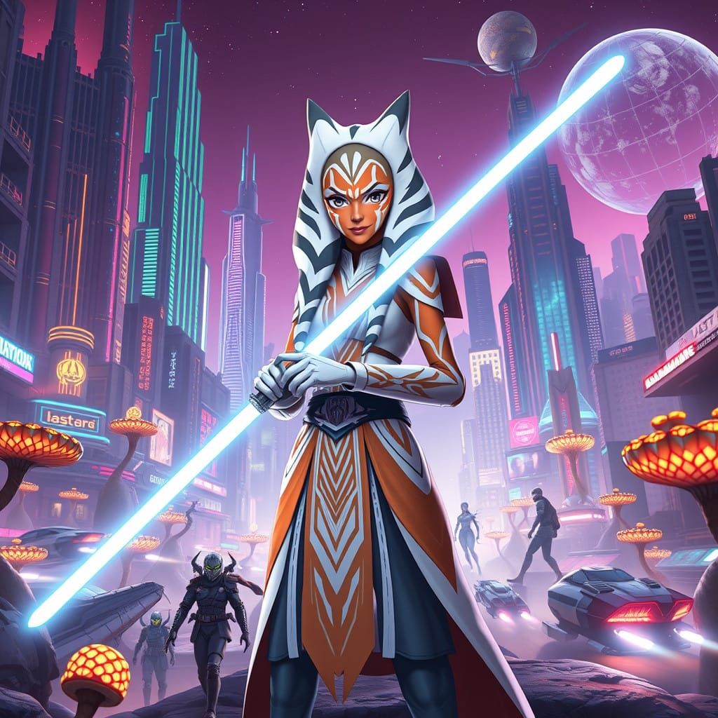 Sensational Star Wars Heroine Wields Dual Lightsabers in Neo...