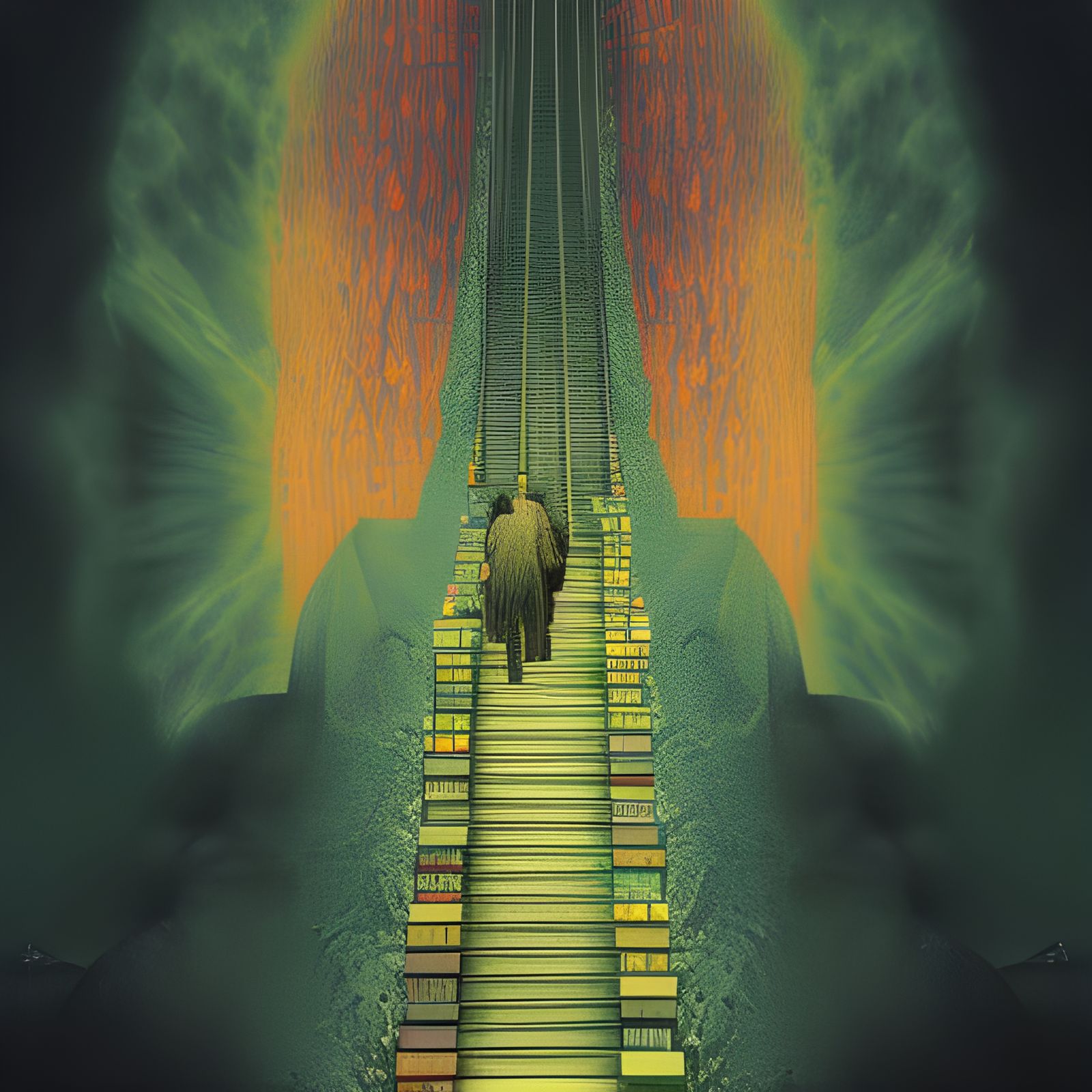 A Gustav Klimt Inspired Design of A Stairway To Heaven