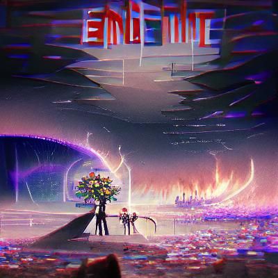 Surreal Shattered Glass Sky Dreamscape