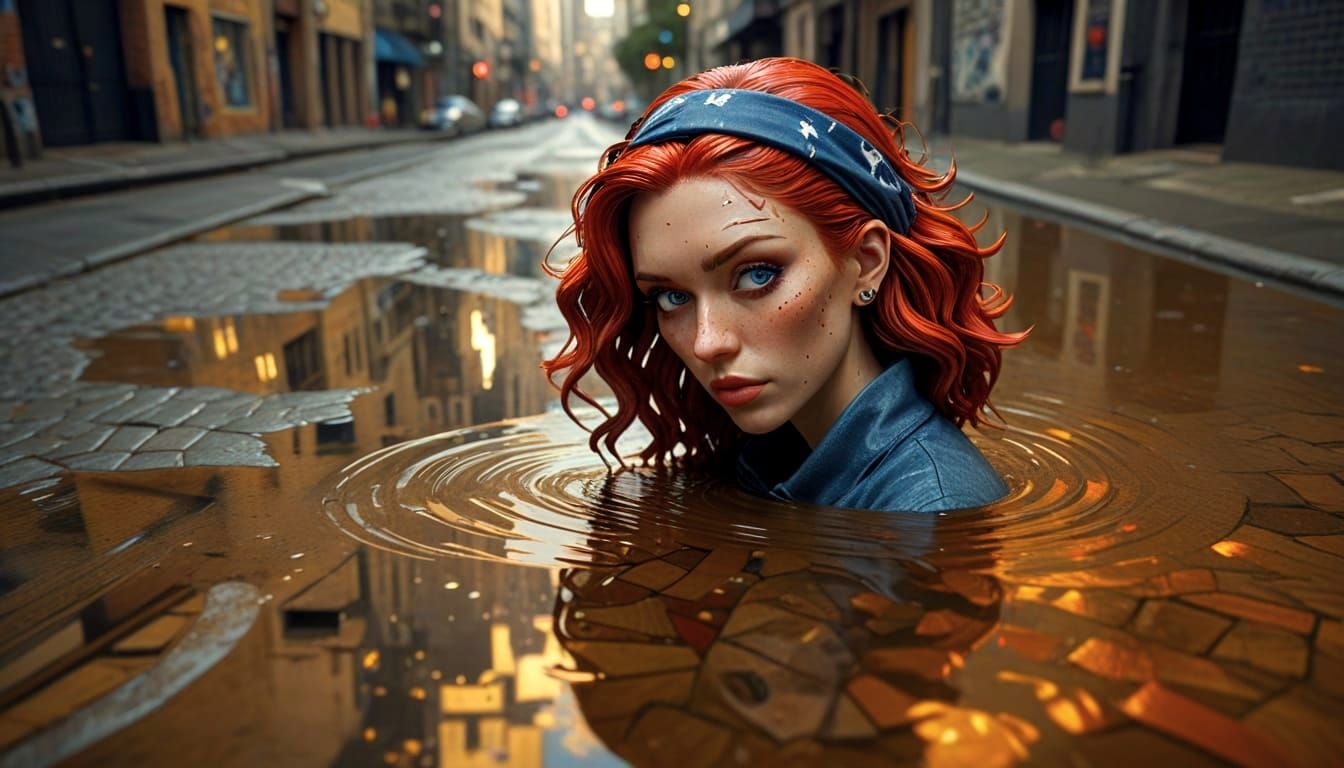 Escher-Inspired 3D Chalk Street Art Illusion