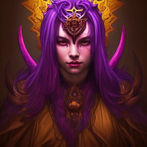 Dark Fantasy God of Darkness Portrait in 8k