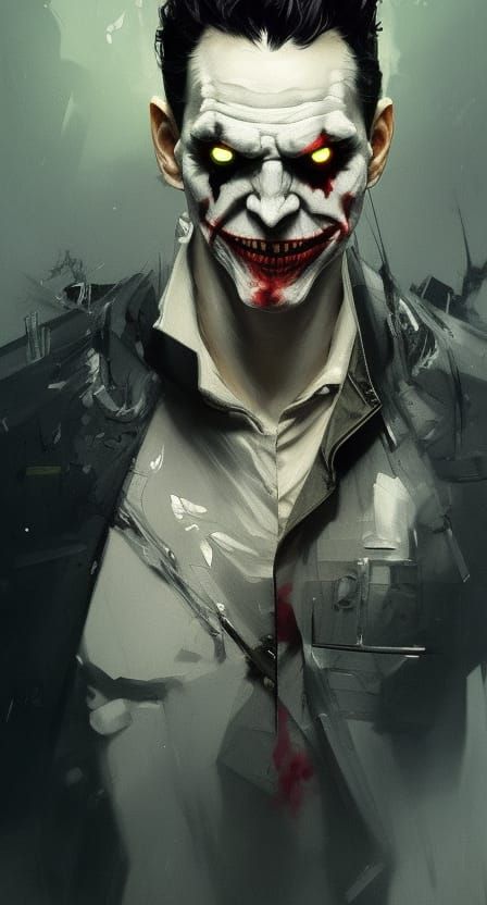 Hyperdetailed Joker Portrait with Dynamic Lighting