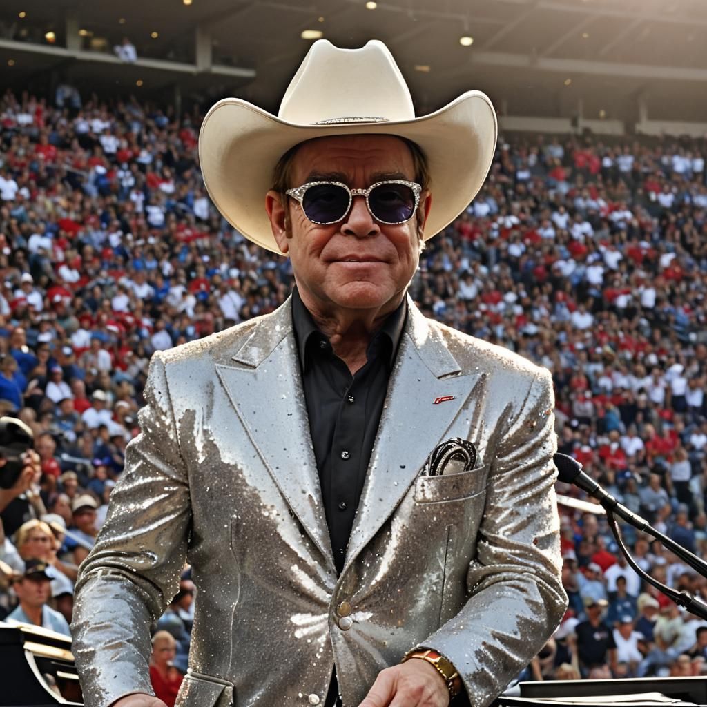 Elton John Performs at Texas Ranger Stadium