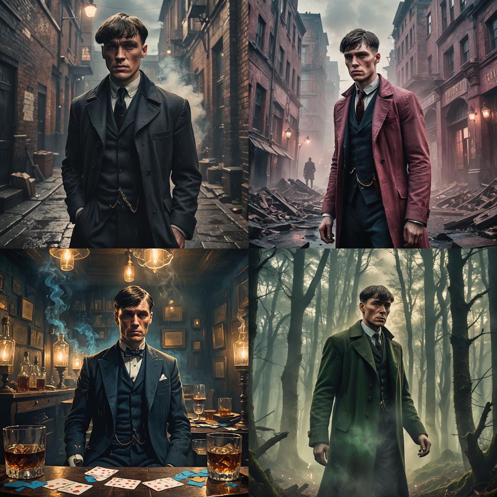 Detailed Matte Painting of Tommy Shelby