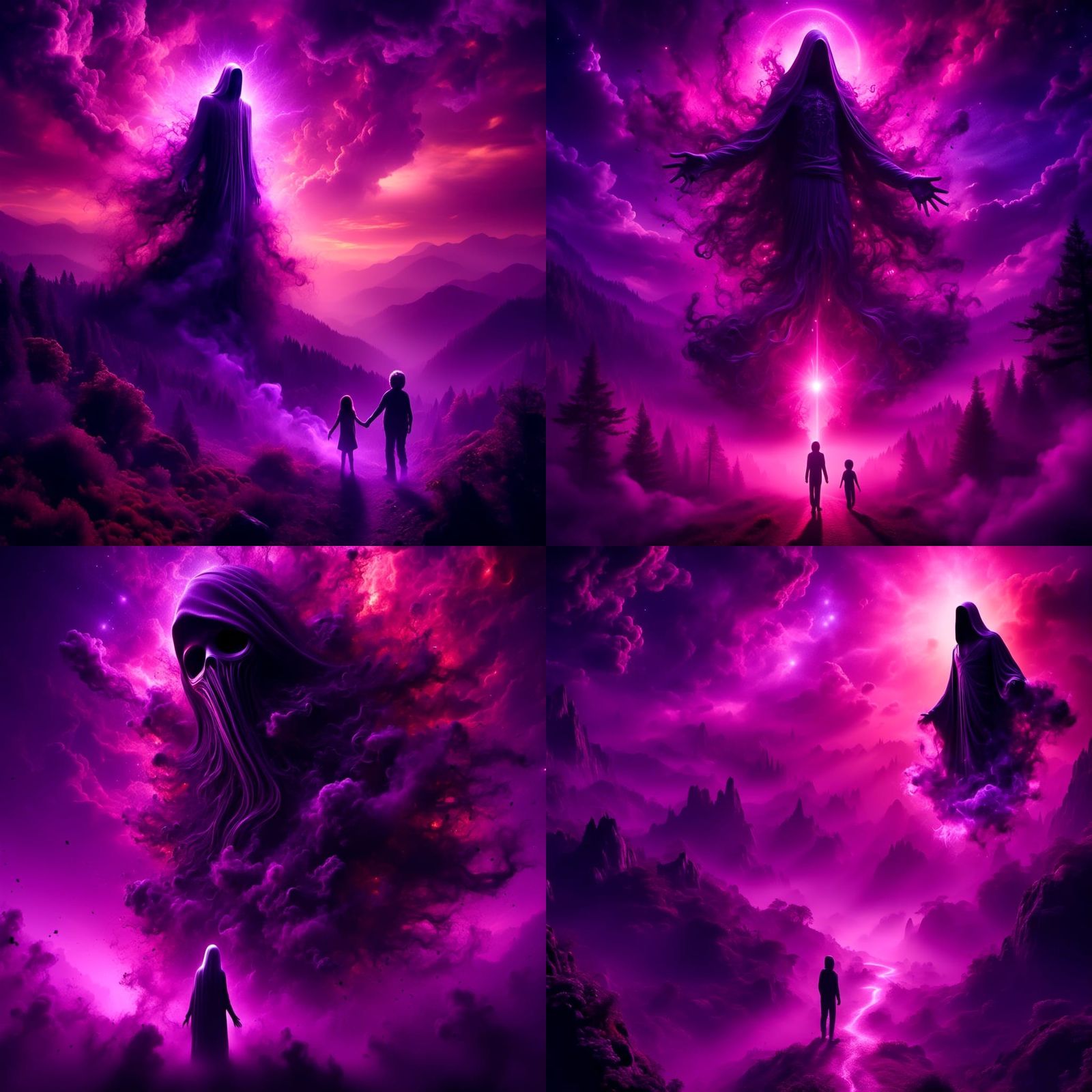 Surreal Dark Fantasy Scene in Mysterious Twilight