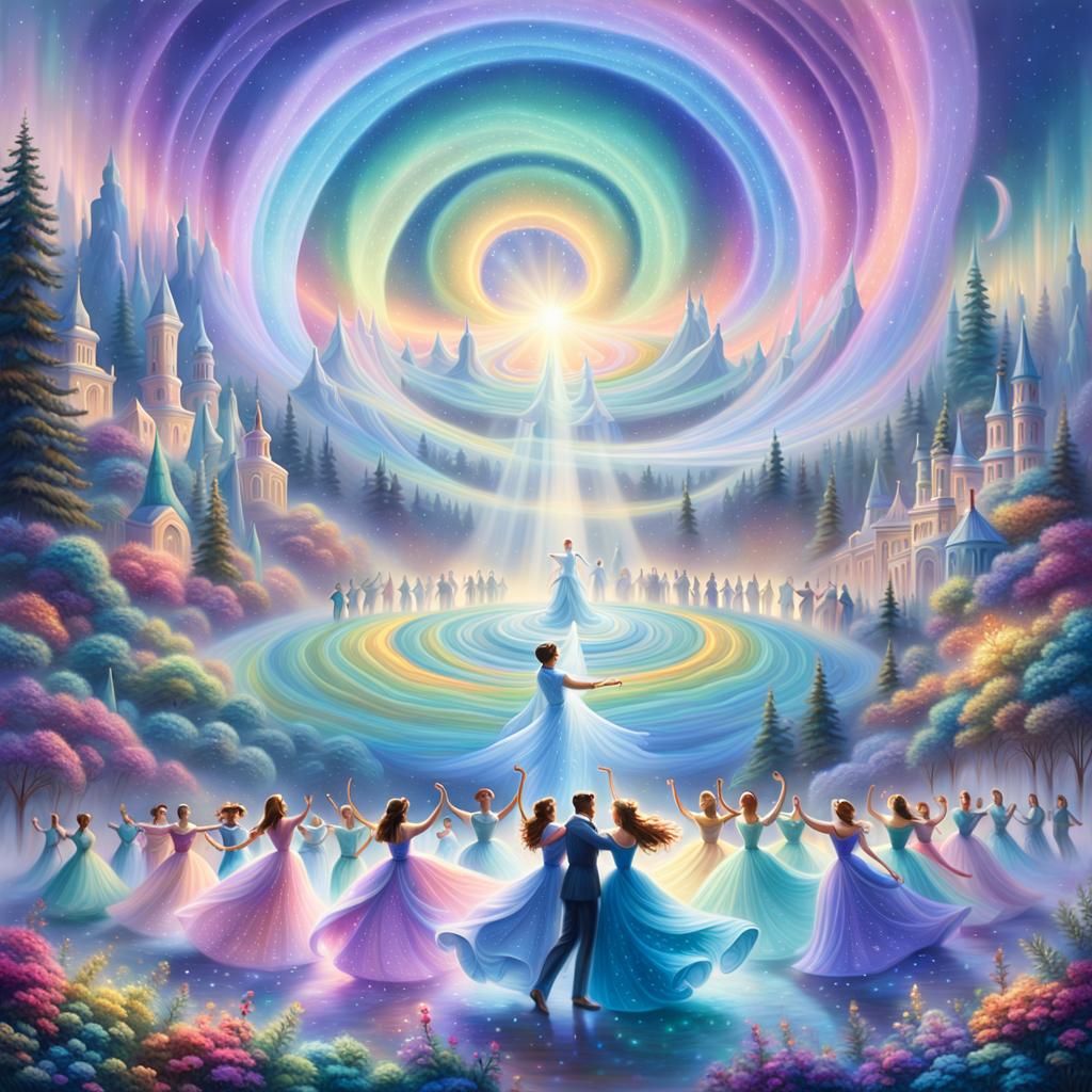 Astral Dance Party in Ethereal Dreamscape Style