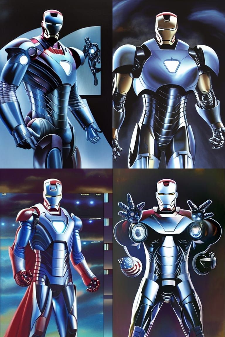 Superior Iron Man in Comic Book Art Style