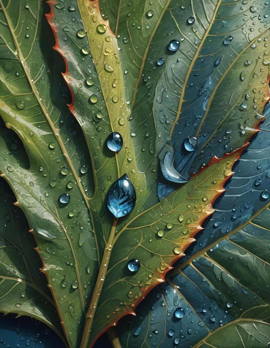 Angry Leaf: Hyperrealistic Biomechanical Concept Art