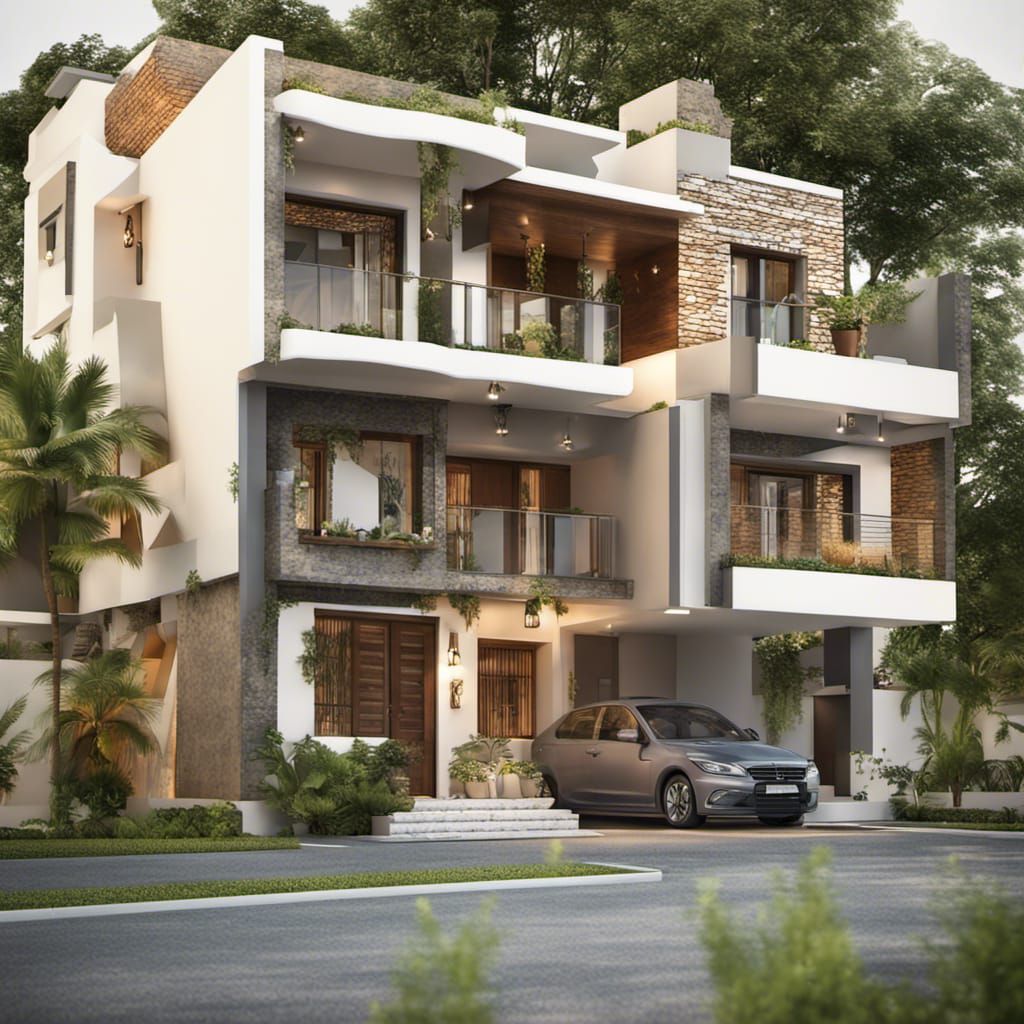 Indian Fort Style House Plan: 2400 sq. ft.