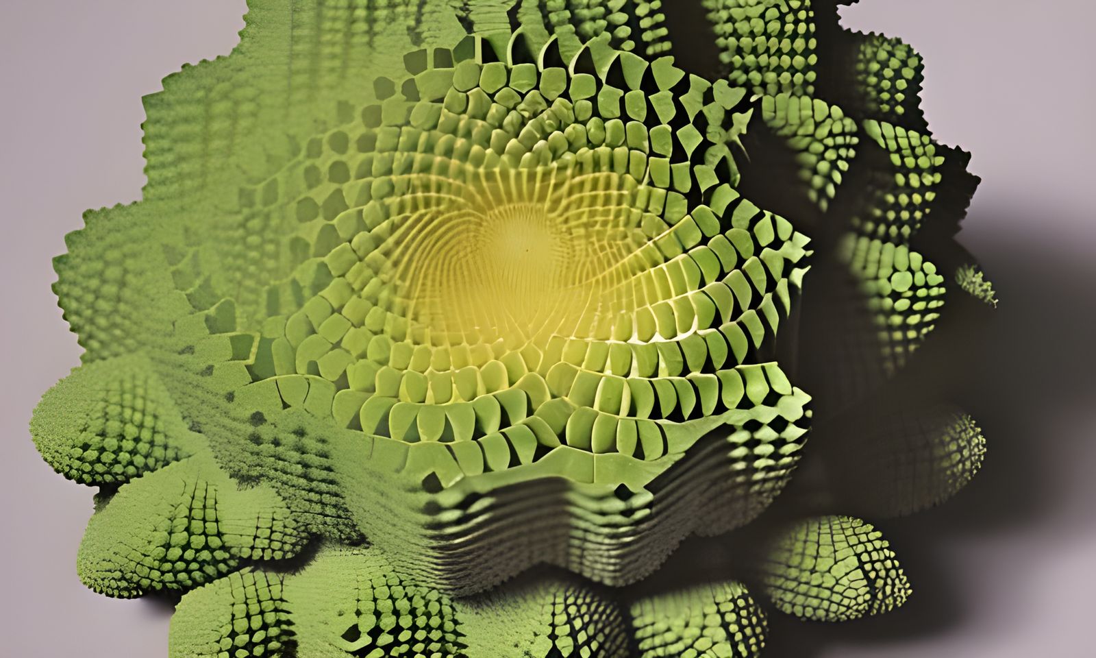 Detailed Fractal of Romanesco Broccoli