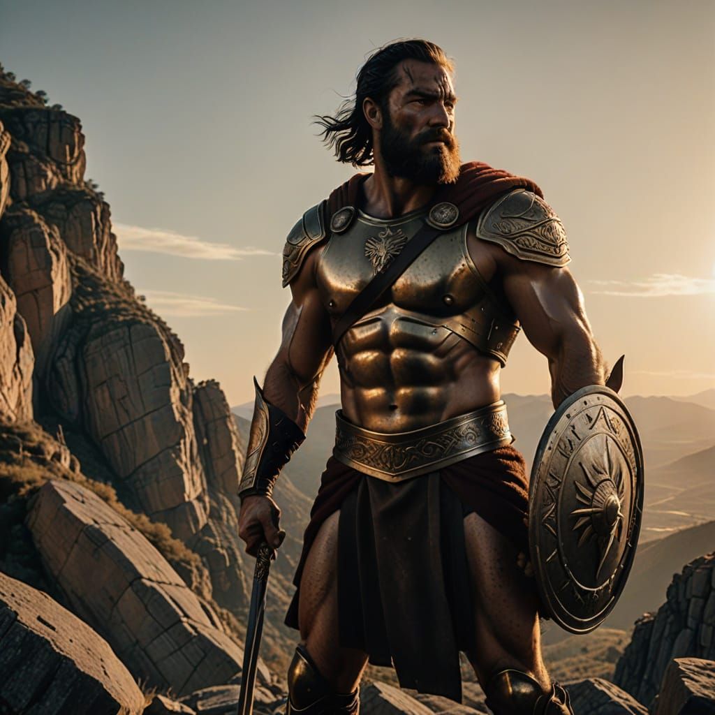 Epic Spartan Warrior in Cinematic Glory
