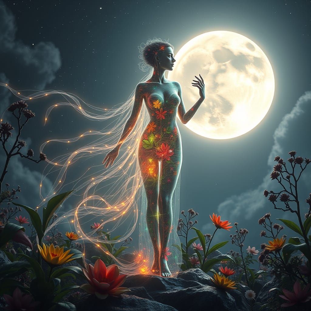 Emerging Cosmic Goddess in Liminal Realm