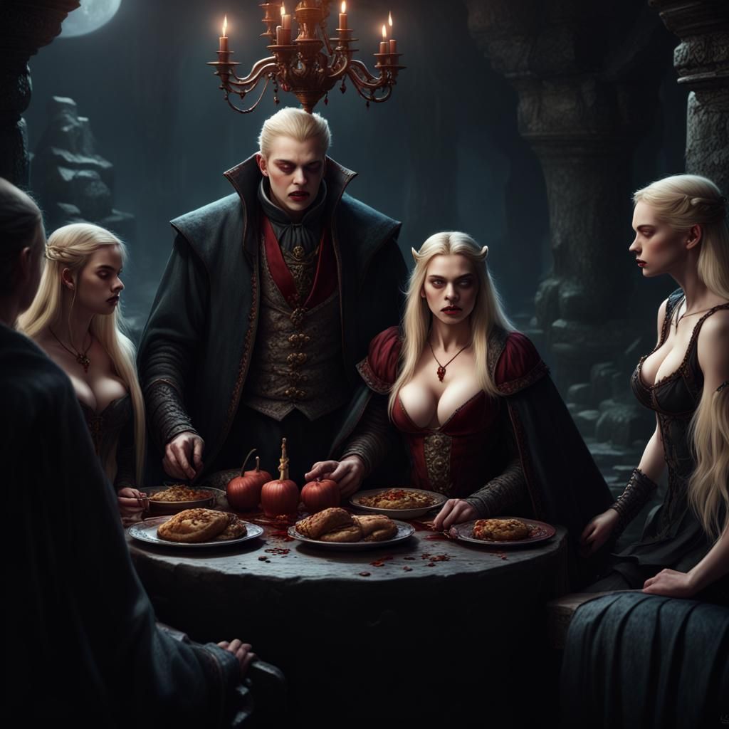 The Vampire King inspects his Brides