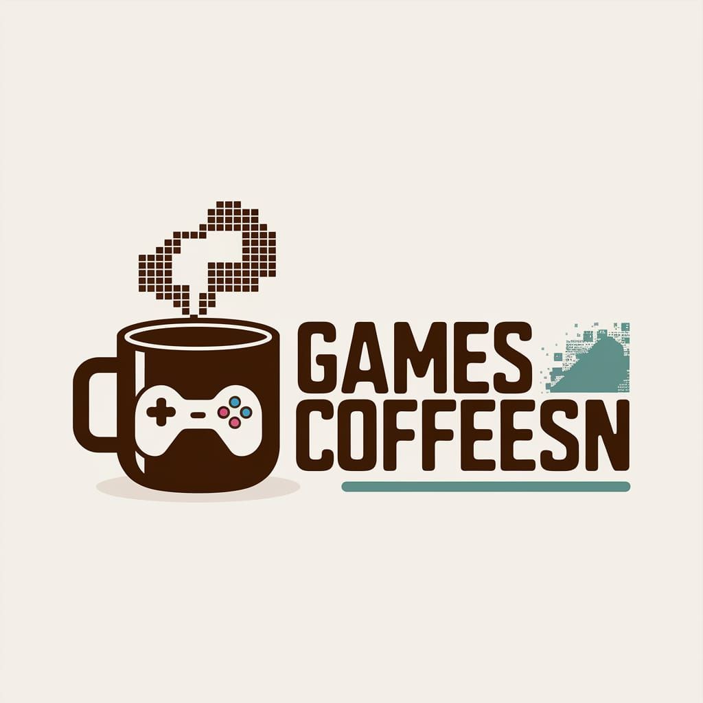 Gaming Channel Logo with Coffee and Controller