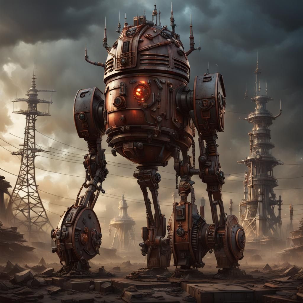 Warhammer Droid Powered by Electric Tower