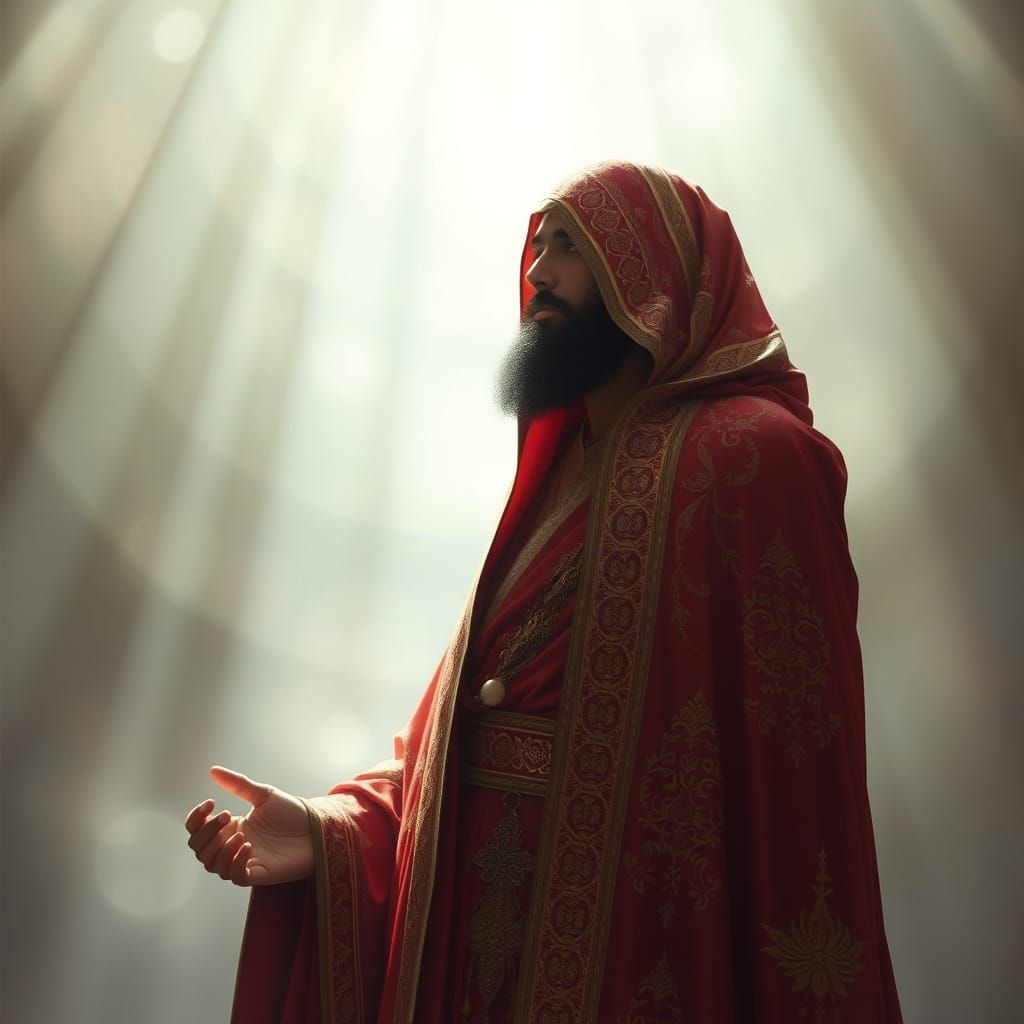 Ethereal Figure in Ornate Robes