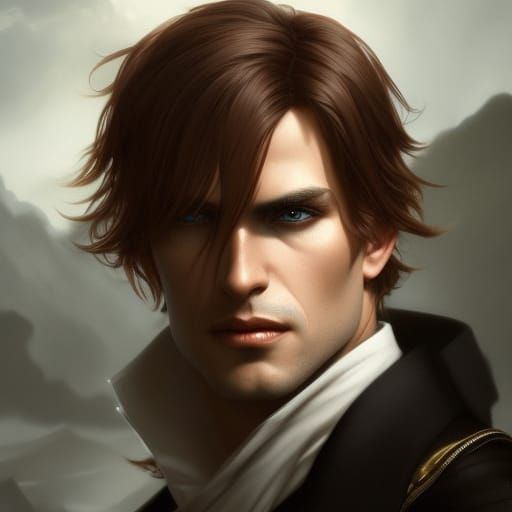Handsome Vampire Portrait in Hyperdetailed Digital Art
