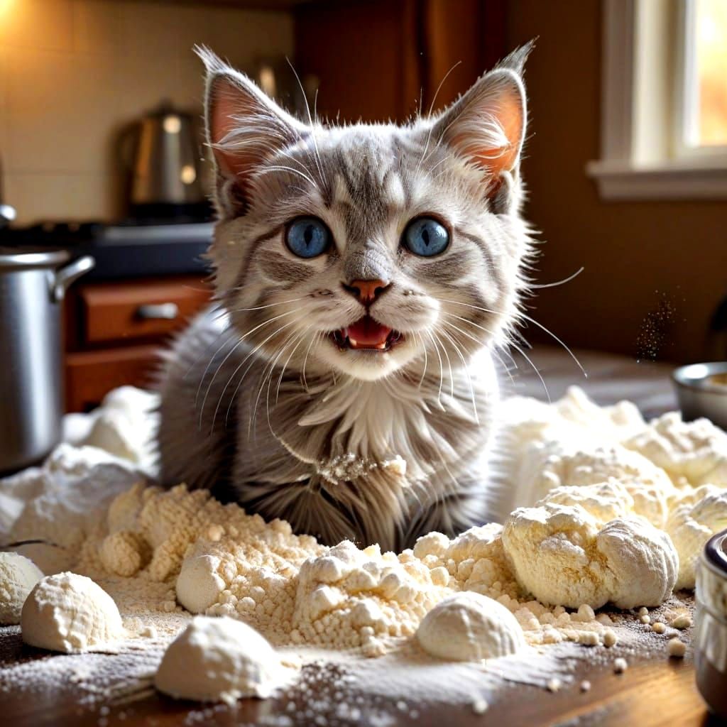 Cute Kitten Creates Chaos in the Kitchen