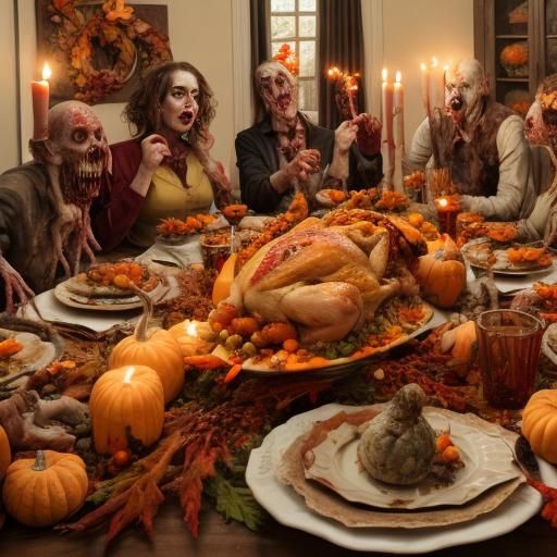 Zombie Thanksgiving Feast: A Macabre Holiday