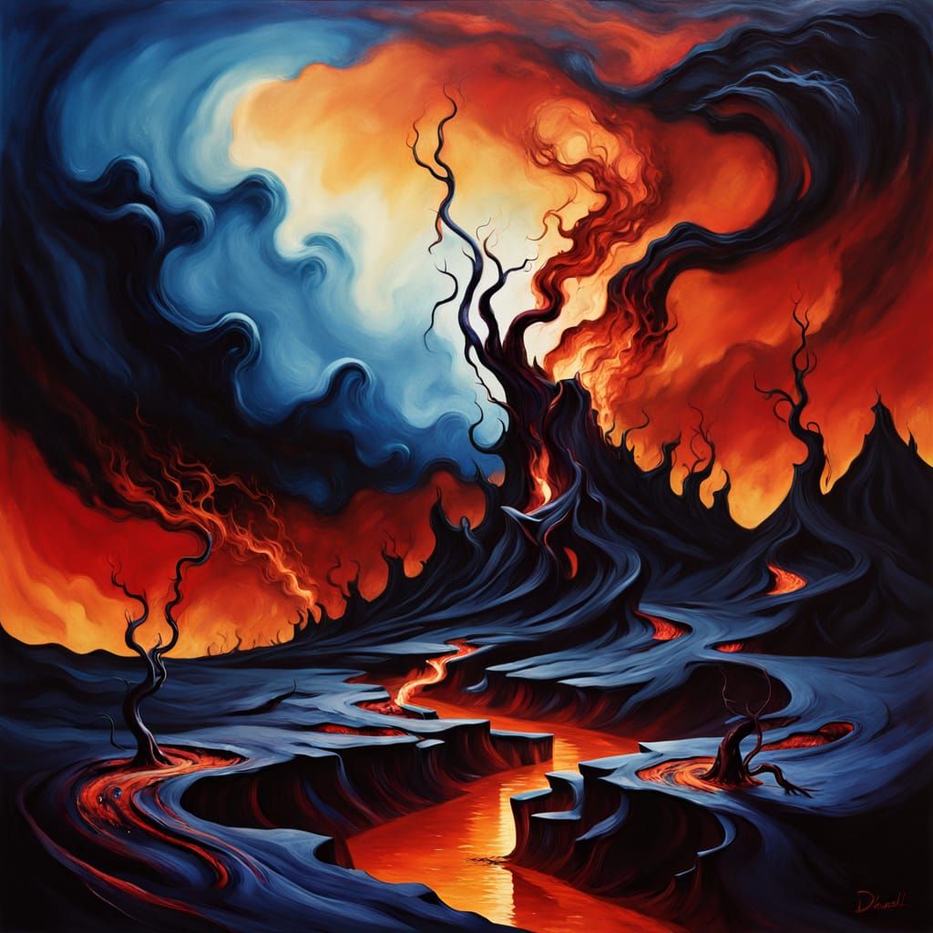 Surreal Ephemeral Entity in a Dark Dreamscape