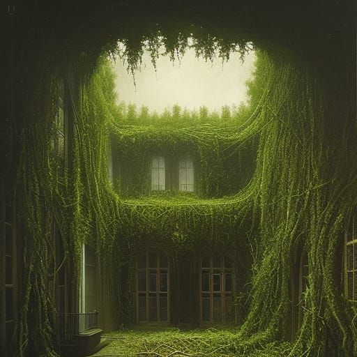 Sinister Haunted House in Gothic Horror Style