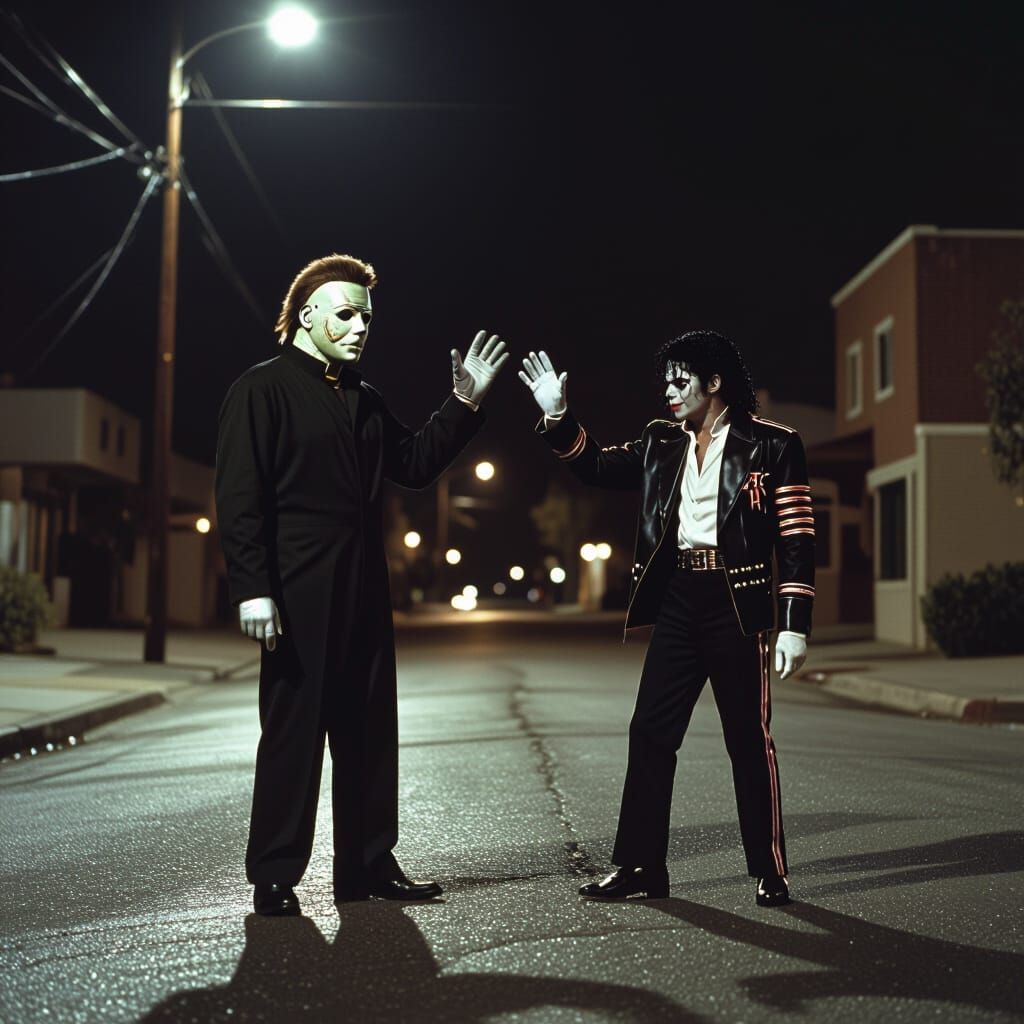 Michael Myers Greets Michael Jackson Mid-Moonwalk