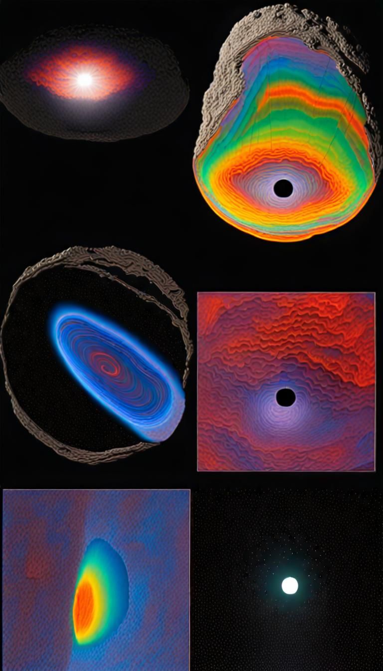 Antimatter Asteroid Explosive Effect in Psychedelic 3D Art