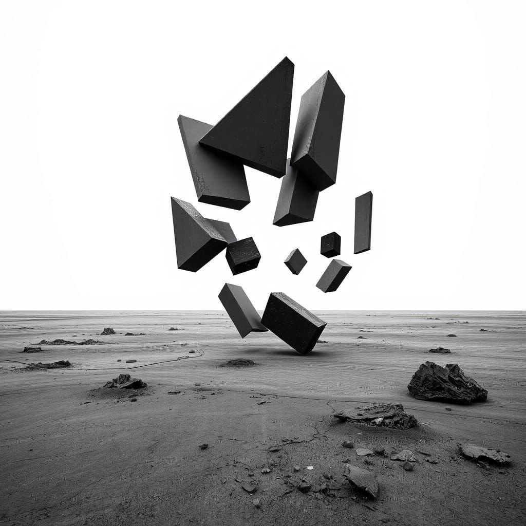 Geometric Forms in a Cubist Void