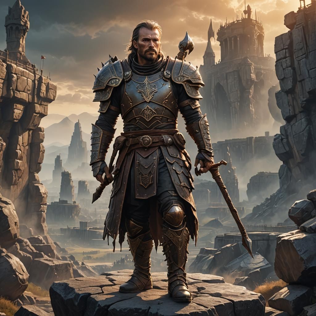 Fantasy Builder Portrait with Mystical Stadium