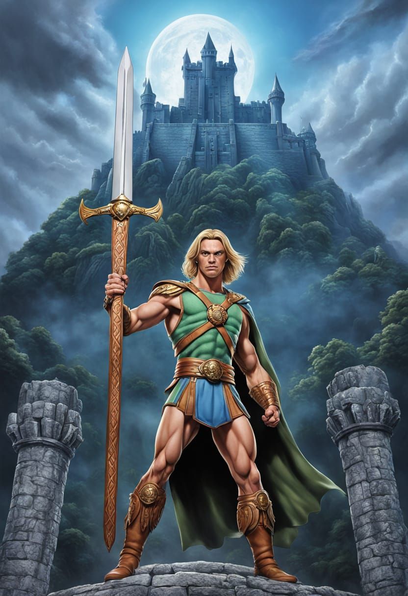 He-Man as Jamie Campbell-Bower, Ultrarealistic Rendering