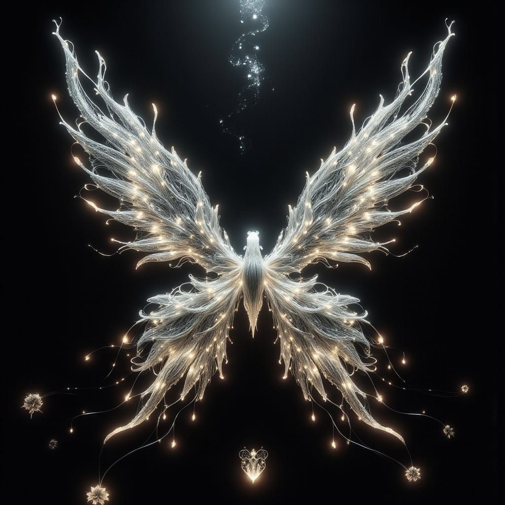 Opalescent Wings in Gothic Splendor