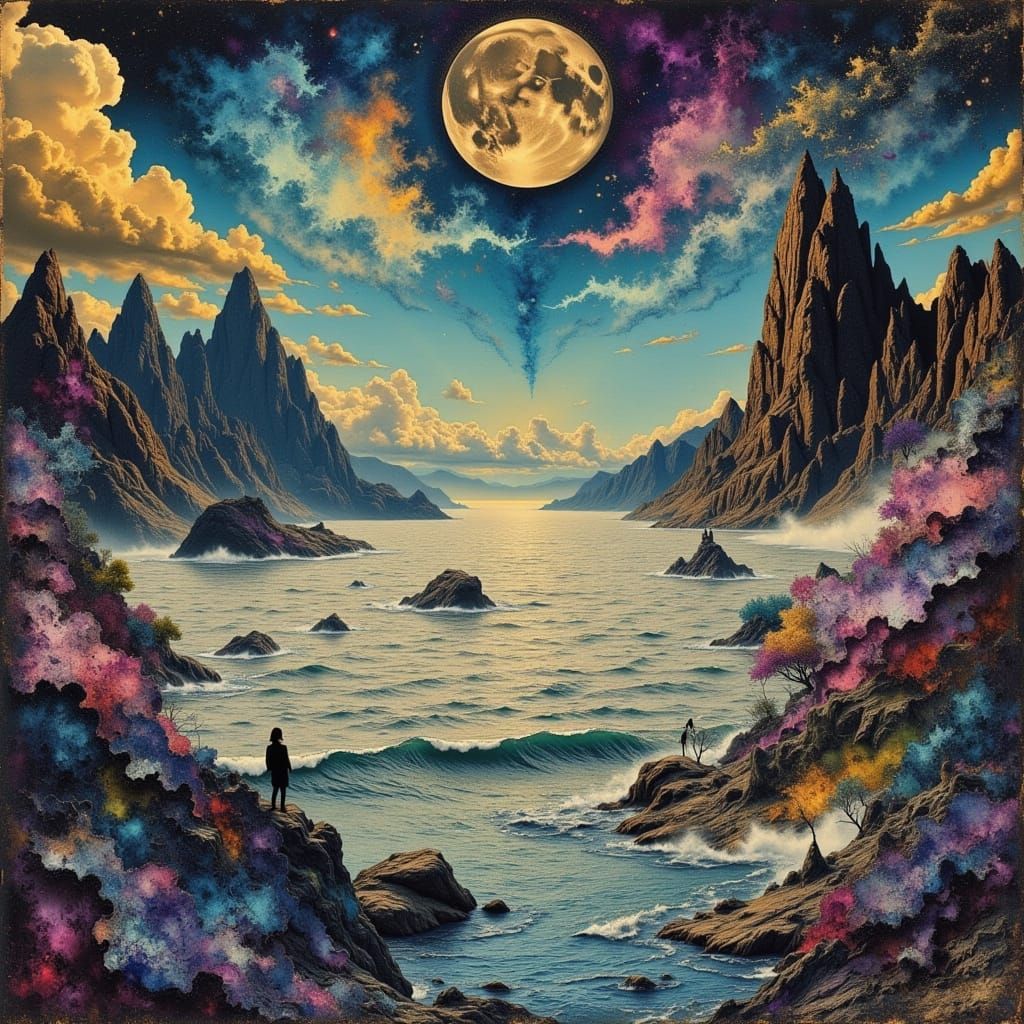 Surreal World Panorama from Impossible Vantage Point