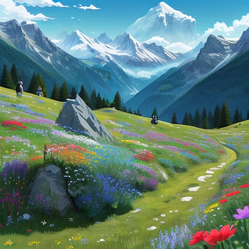 Anthropomorphic Goat Plays Accordion in Swiss Alps