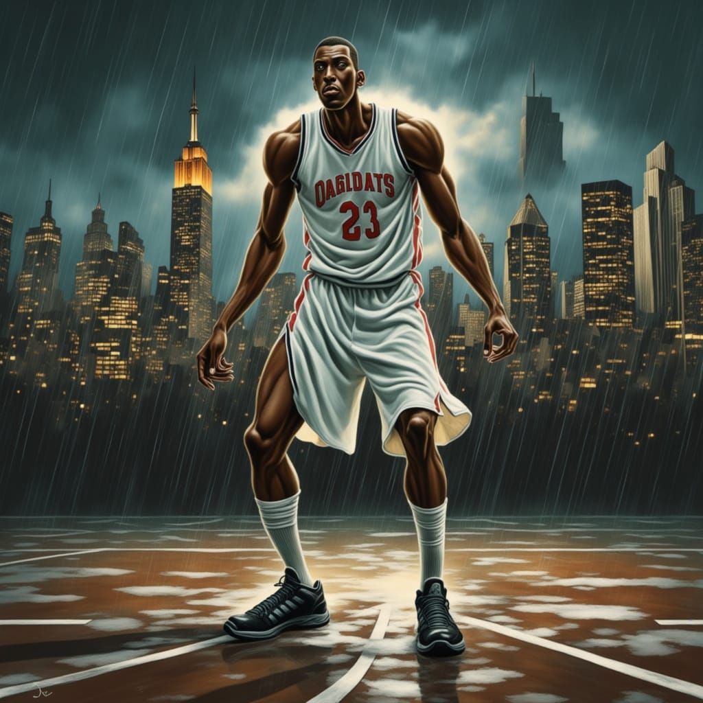 Resilient Athlete in Gritty Urban Landscape