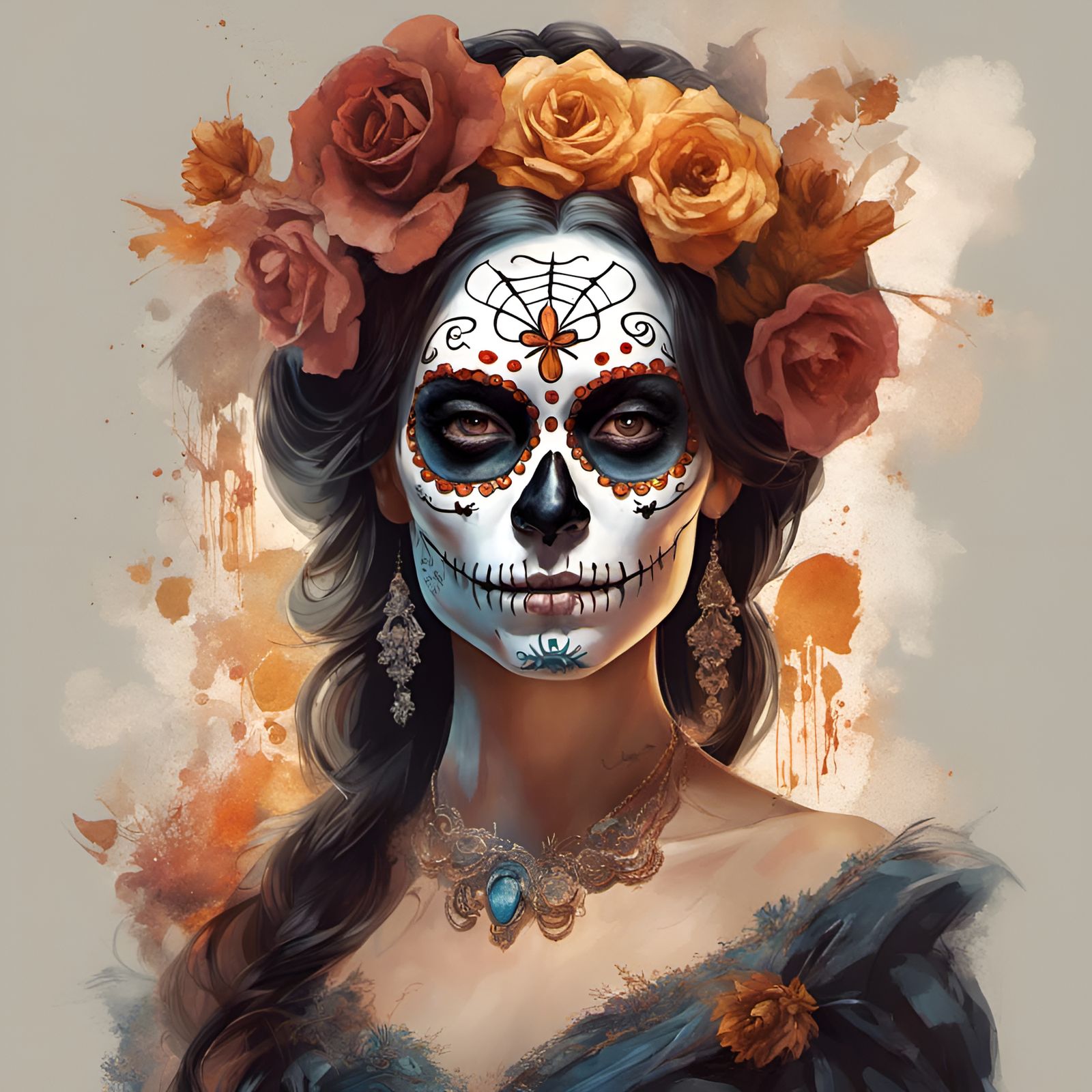 Day of the Dead Outfit Portrait