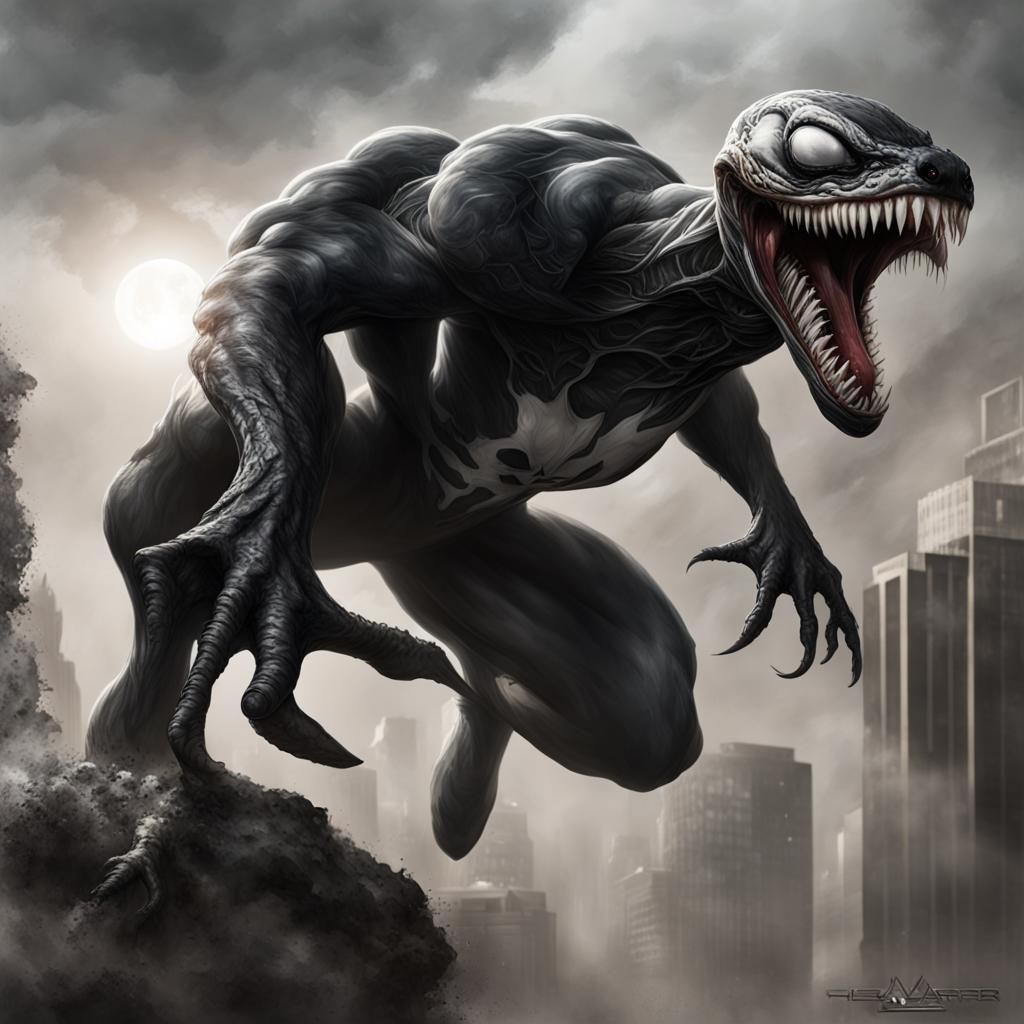 Venom Super Villain on Jupiter in Splash Art