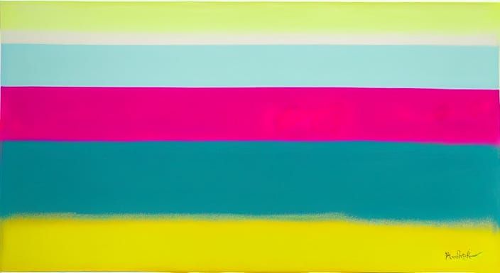 Vibrant Colorfield Stripes in Abstract Expressionist Style