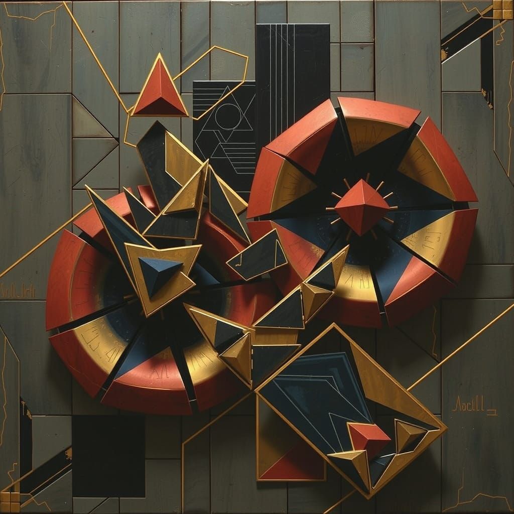 Geometric Abstraction: Tesselated Shapes in Bold Colors