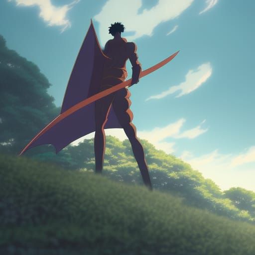 Dragon Anime Villain in Studio Ghibli Style