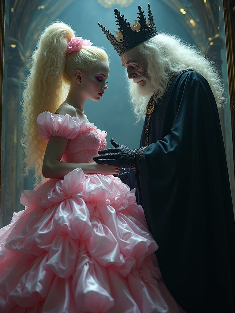 Ethereal Ghost King Longs for Trapped Bride in Dark Fantasy