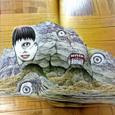 Junji Ito Inspired Rock Monster