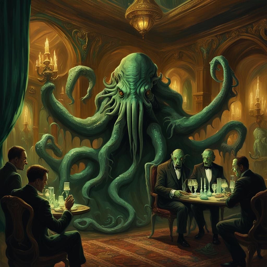 Cthulhu and Deep Ones: Dark Fantasy Concept Art