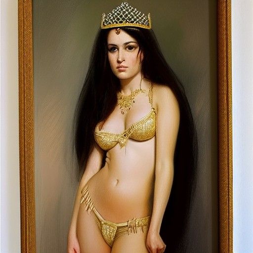 Pale Sultana Held Captive: An Oil Painting