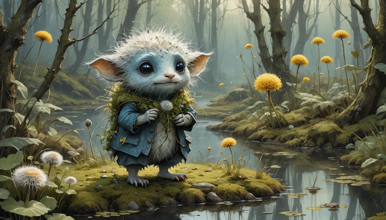 Adorable Furry Creature in Jean-Baptiste Monge Style