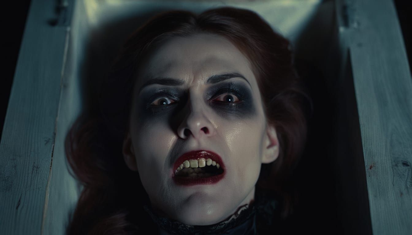 Villainous Vampire Awakens in Coffin