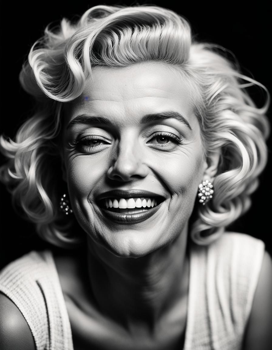 Classic Black and White Portrait of Marilyn Monroe