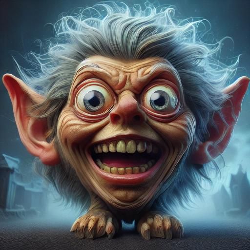 Emotive Anthropomorphic Potato Screaming in Surreal Landscap...